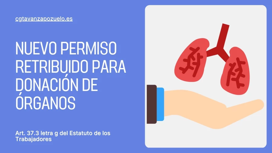 permiso retribuido por donación de órganos CGTAvanzaPozuelo